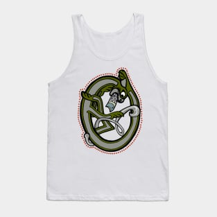 Celtic Cat Letter O Tank Top